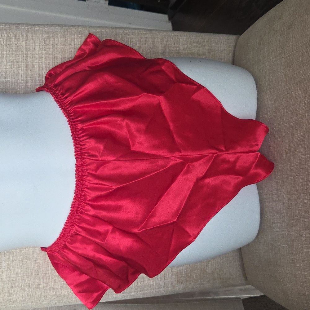 Victoria's Secret Gold Label Red Satin 2 Piece Matching Chemise Set - Picture 15 of 16